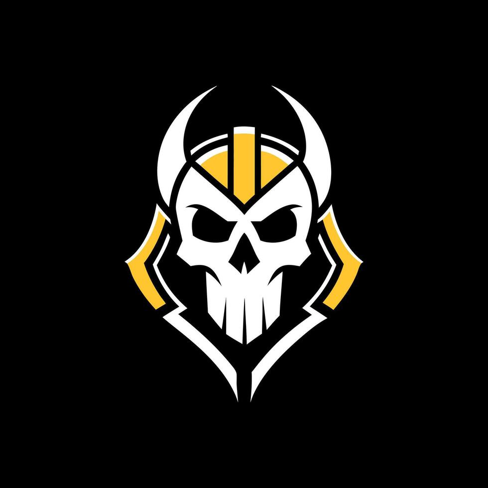 Ethereal Skull Warrior Spirit Mark vector