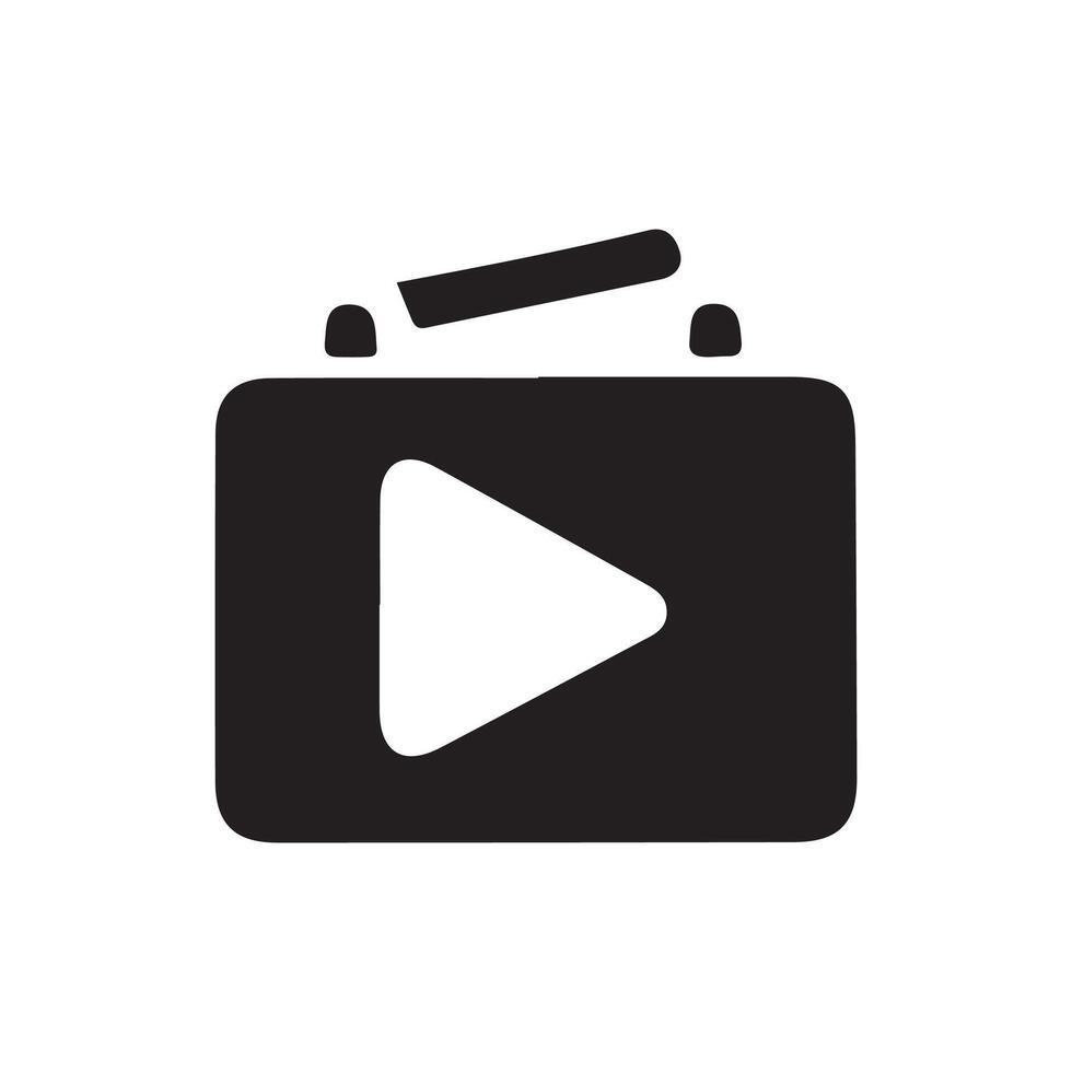 Creative Camera Play Button Design vector