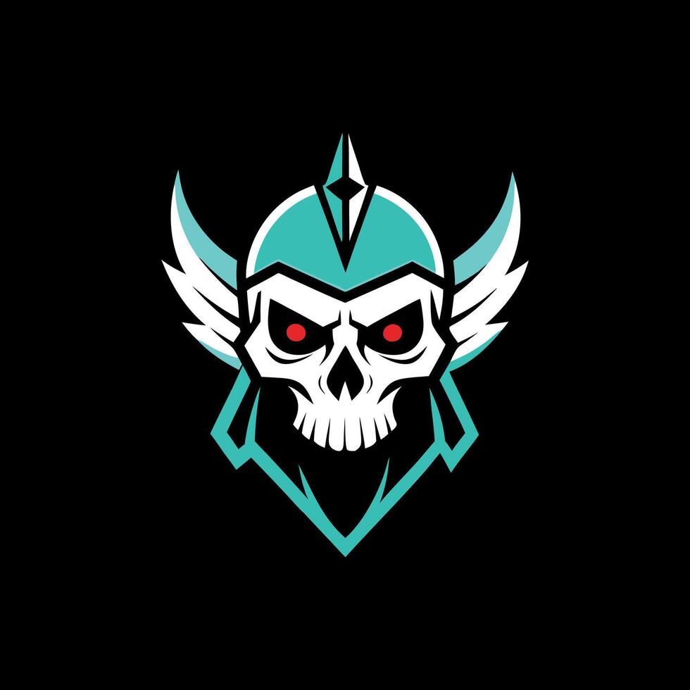 Skull Valkyrie Symbol of Strength vector