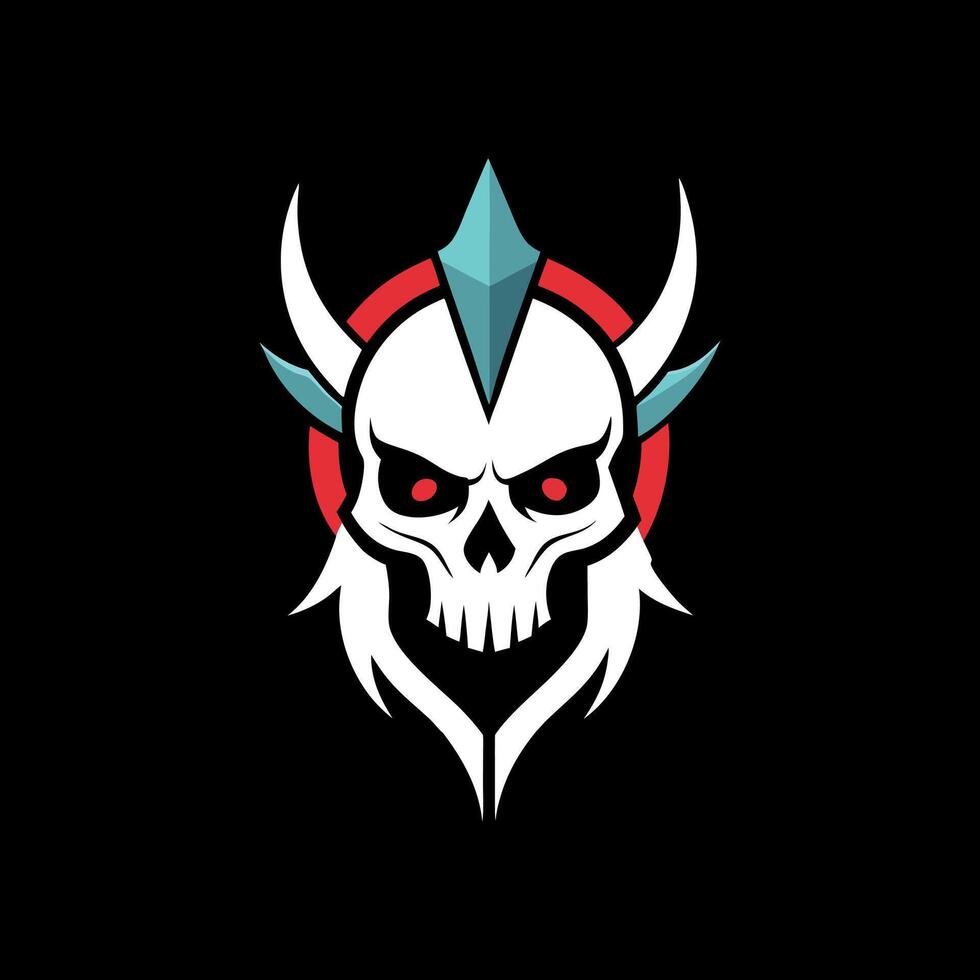 Skull Valkyrie Divine Strength Icon vector