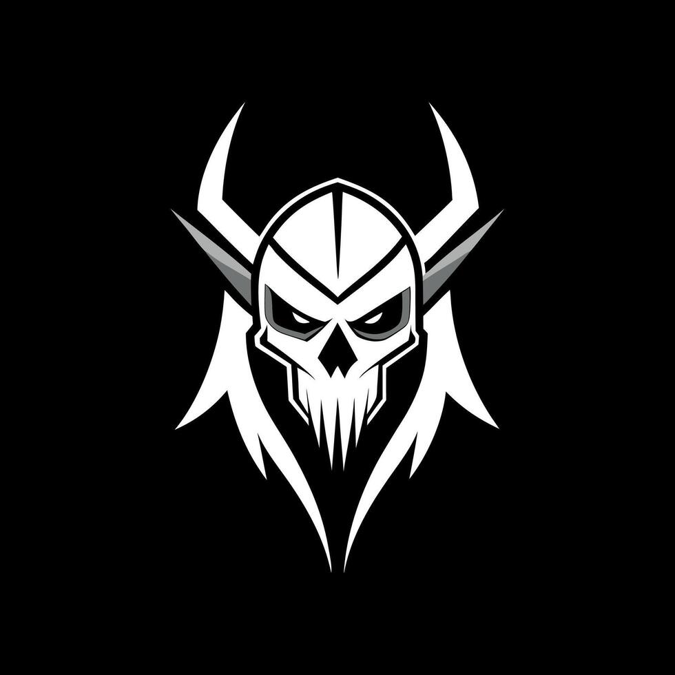 Valkyrie Skull Battle Queen Symbol vector