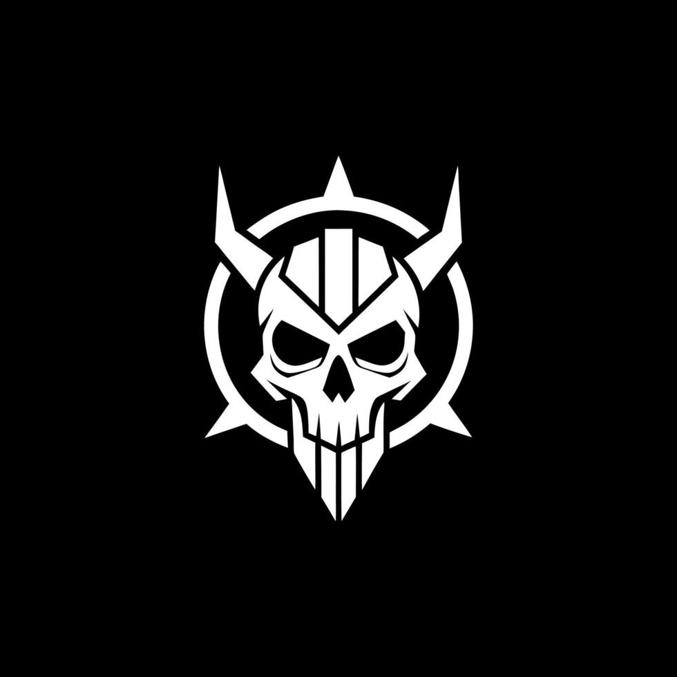 Valkyrie Skull Guardian Emblem Design vector