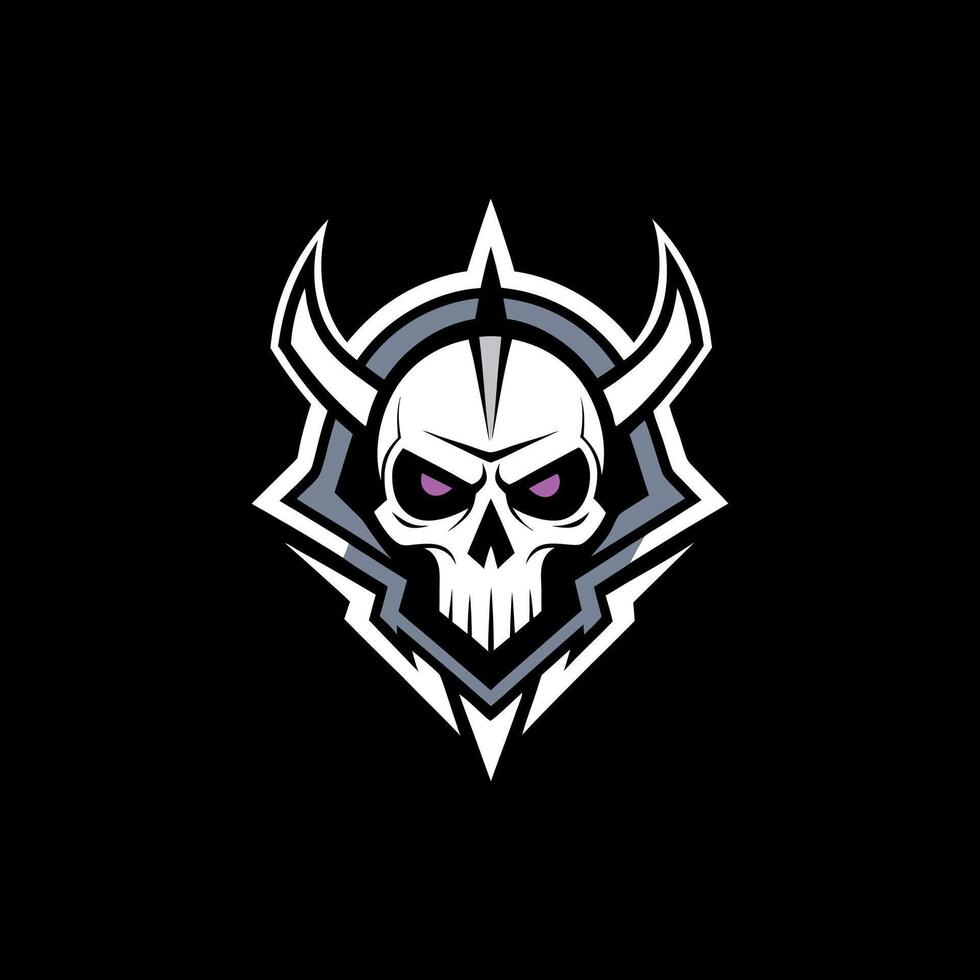 Skull Valkyrie Shield Strength Symbol vector