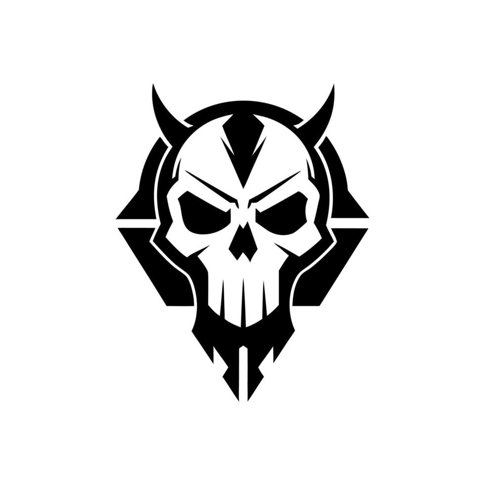 Eternal Valkyrie Skull Emblem Design vector