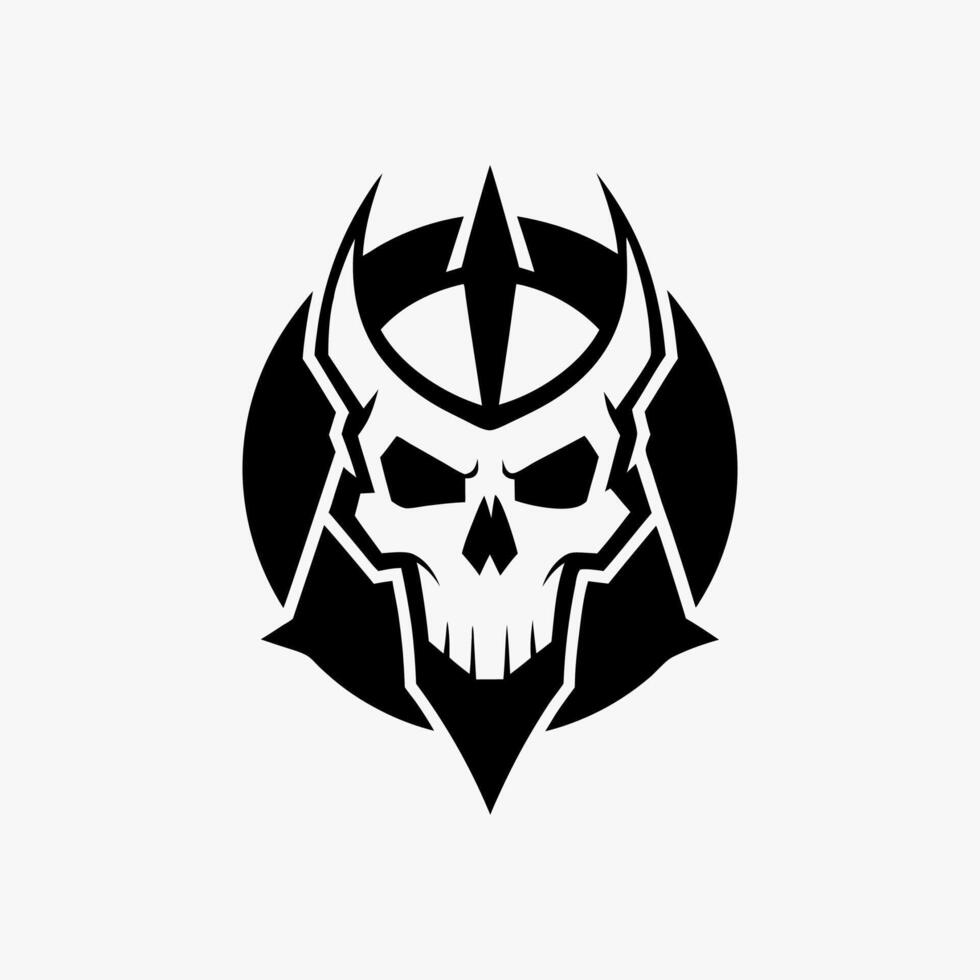 Valkyrie Skull Guardian Icon vector