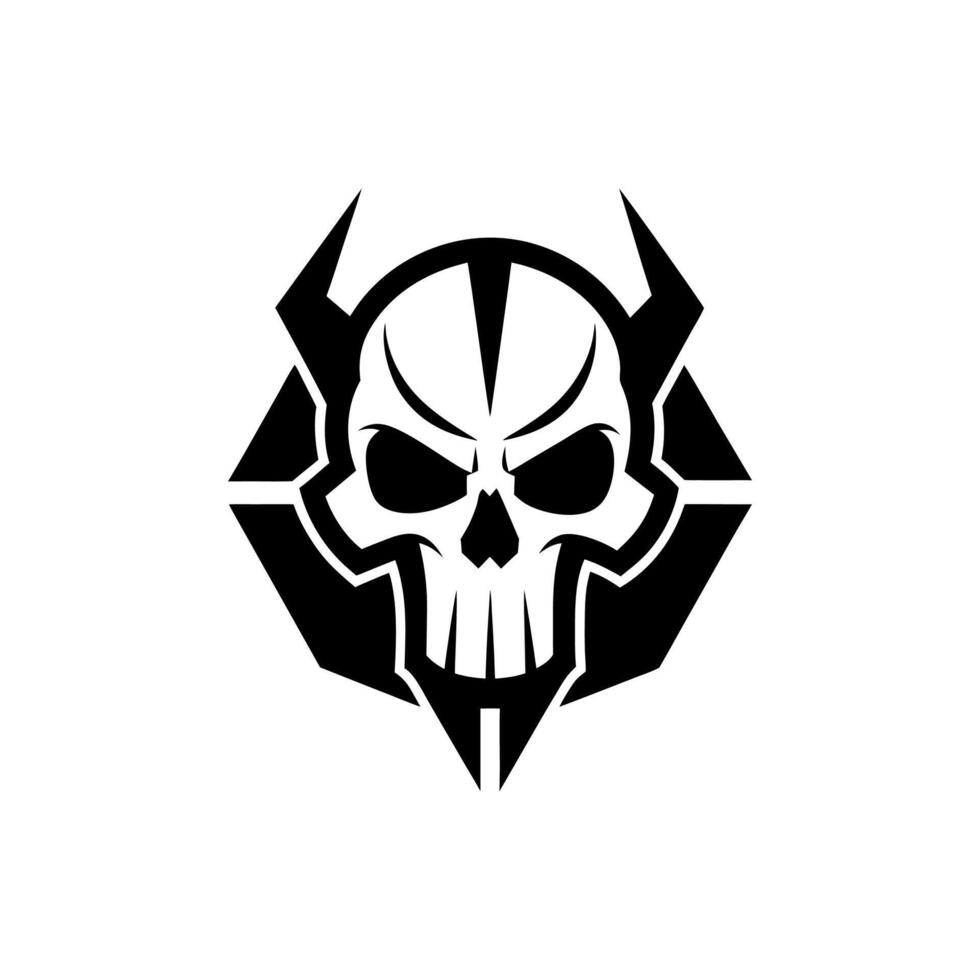 Skull Valkyrie Battle Emblem vector