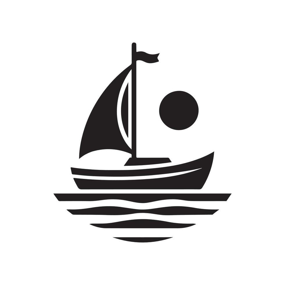 Sailing Away Ocean Adventure Awaits vector
