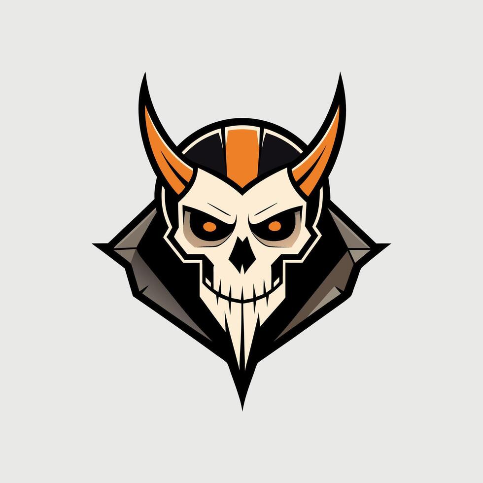 Valkyrie Skull Icon of Strength vector