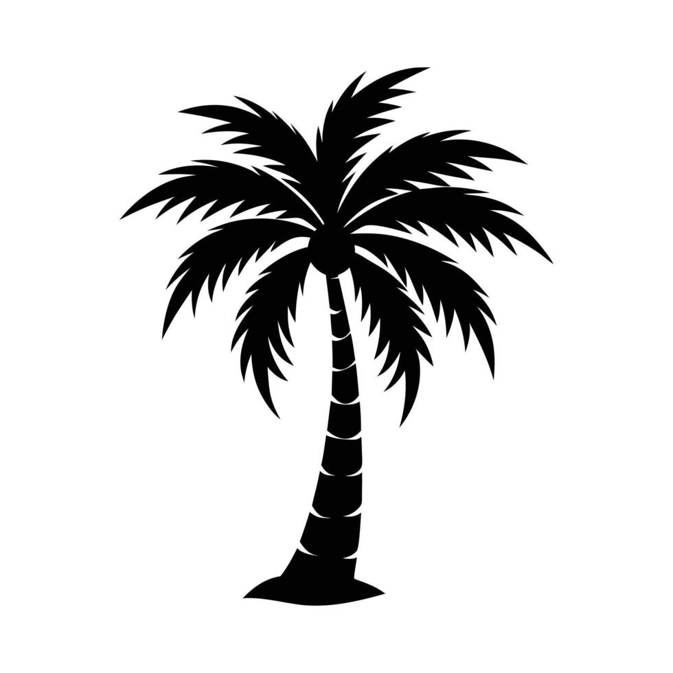 Relaxing Oasis Palm Tree Logo vector