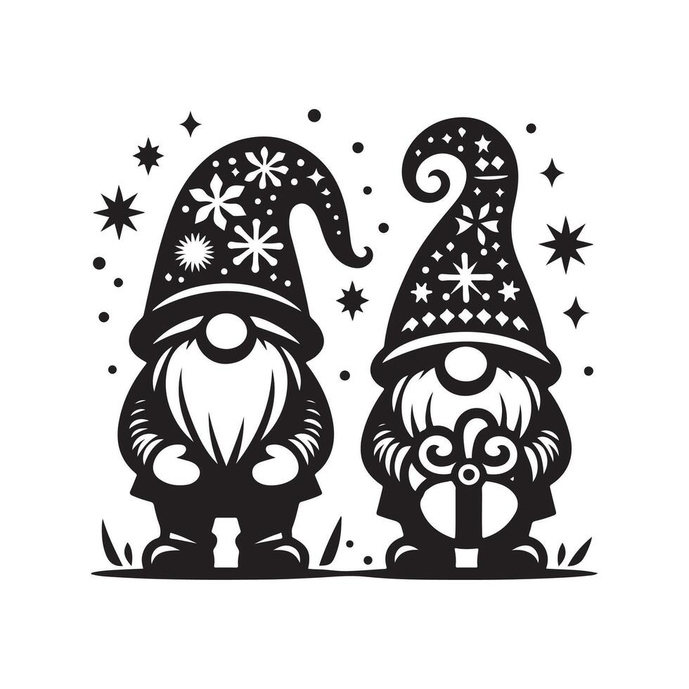 Simple Gnomes Holiday Joy Designs vector