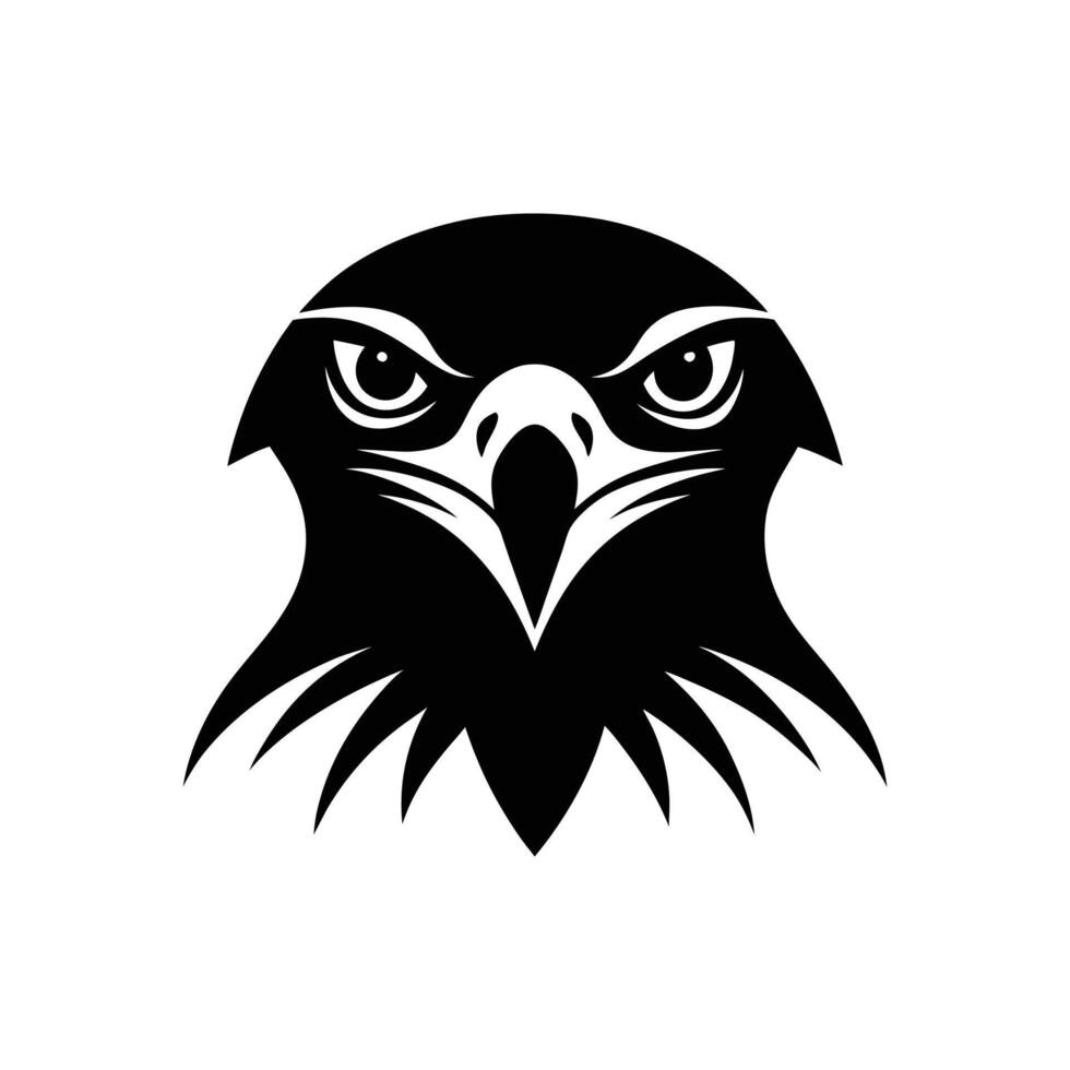 Elegant Ferruginous Hawk Silhouette Icon vector