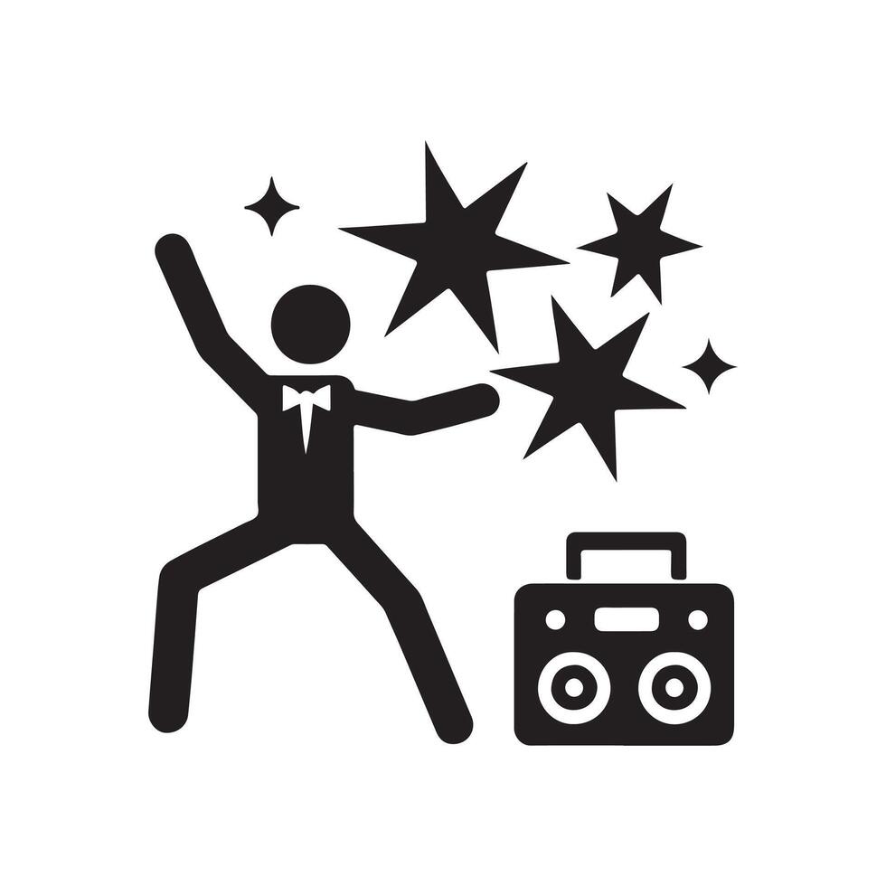 Electric Groove Dance Floor Icon vector