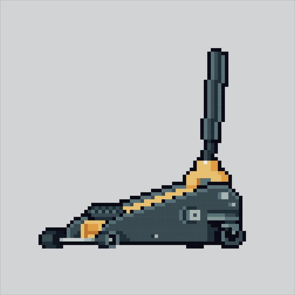 Pixel art illustration Car Jack. Pixelated Car Lifter. Car Jack Lifter Hydraulic pixelated for the pixel art game and icon for website and game. old school retro. vector