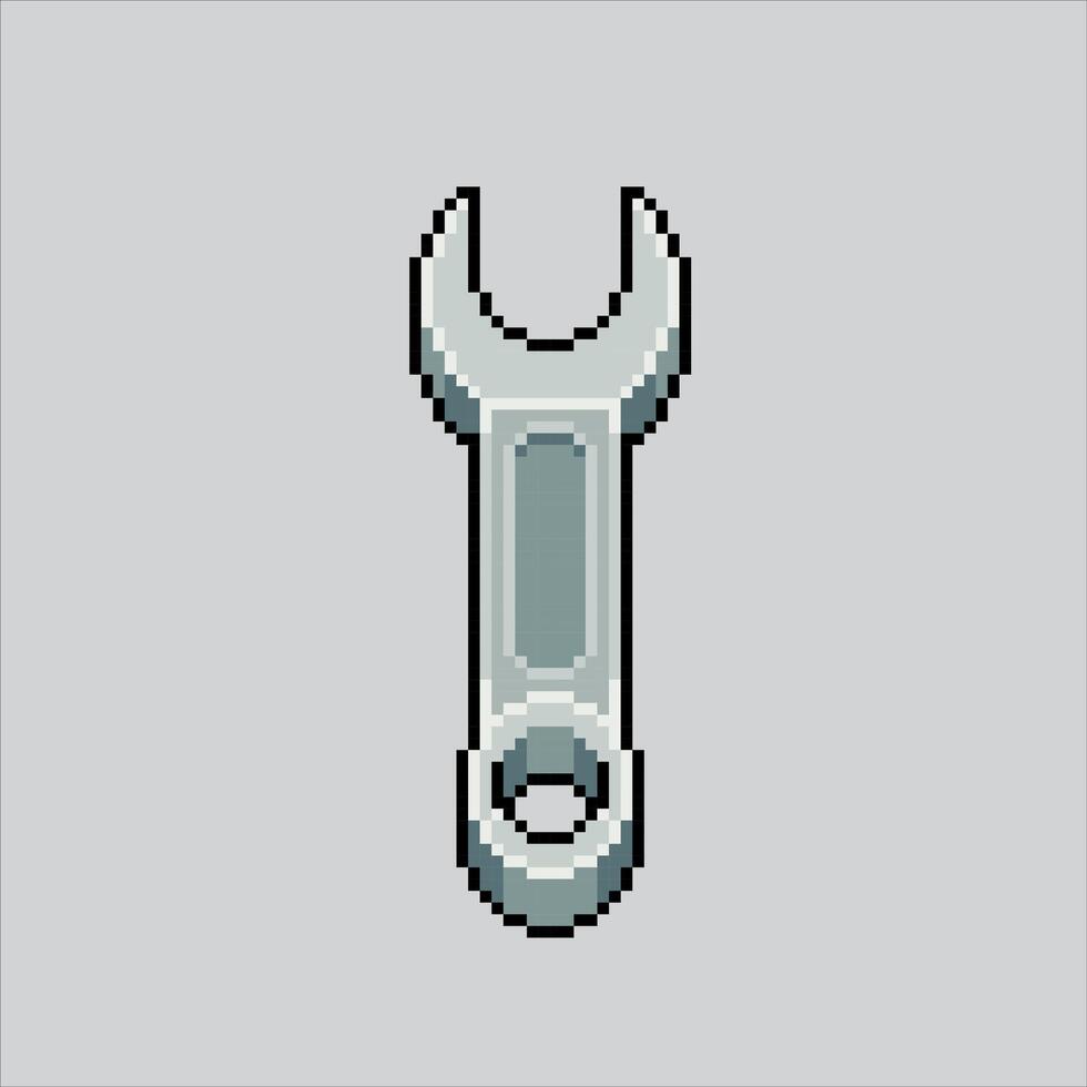 Pixelated Mechanic Wrench for the pixel art game and icon for website and game. old school retro. vector