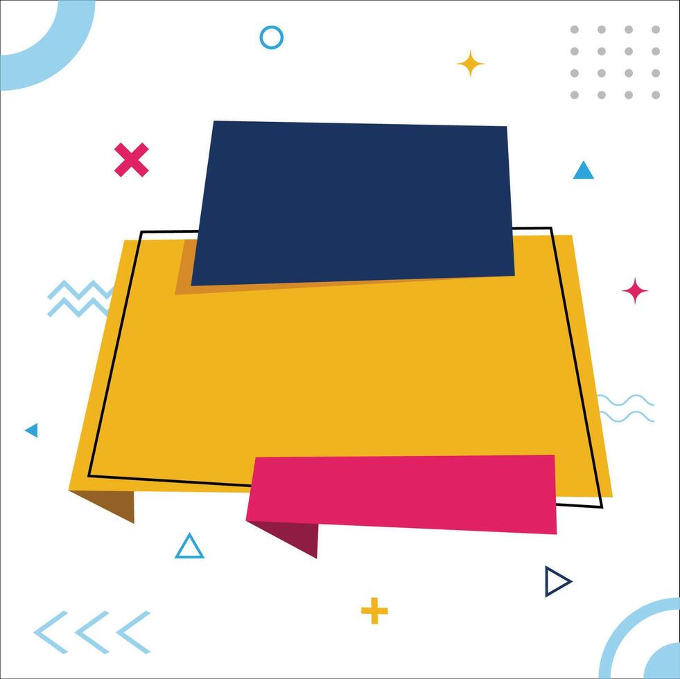 Social Media Square Template vector