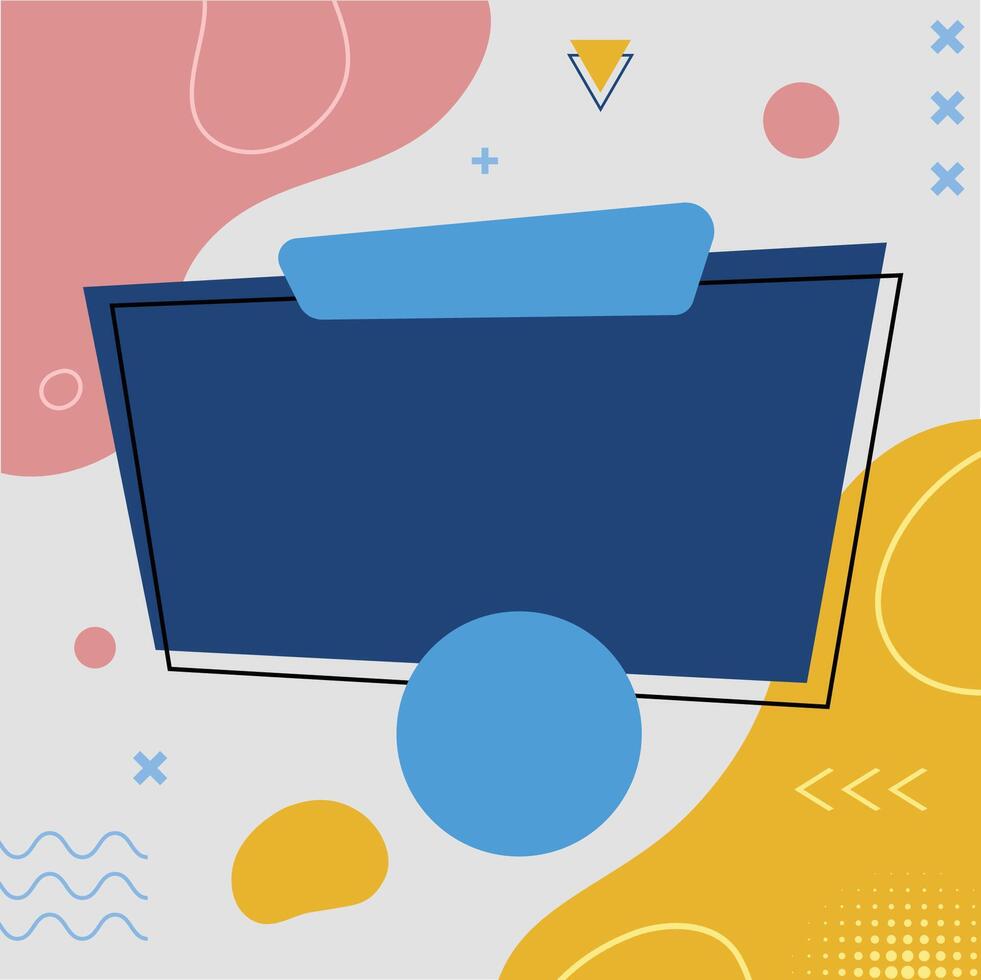 Social Media Square Template vector