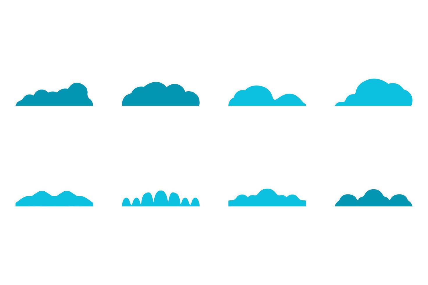 Clouds icon set vector
