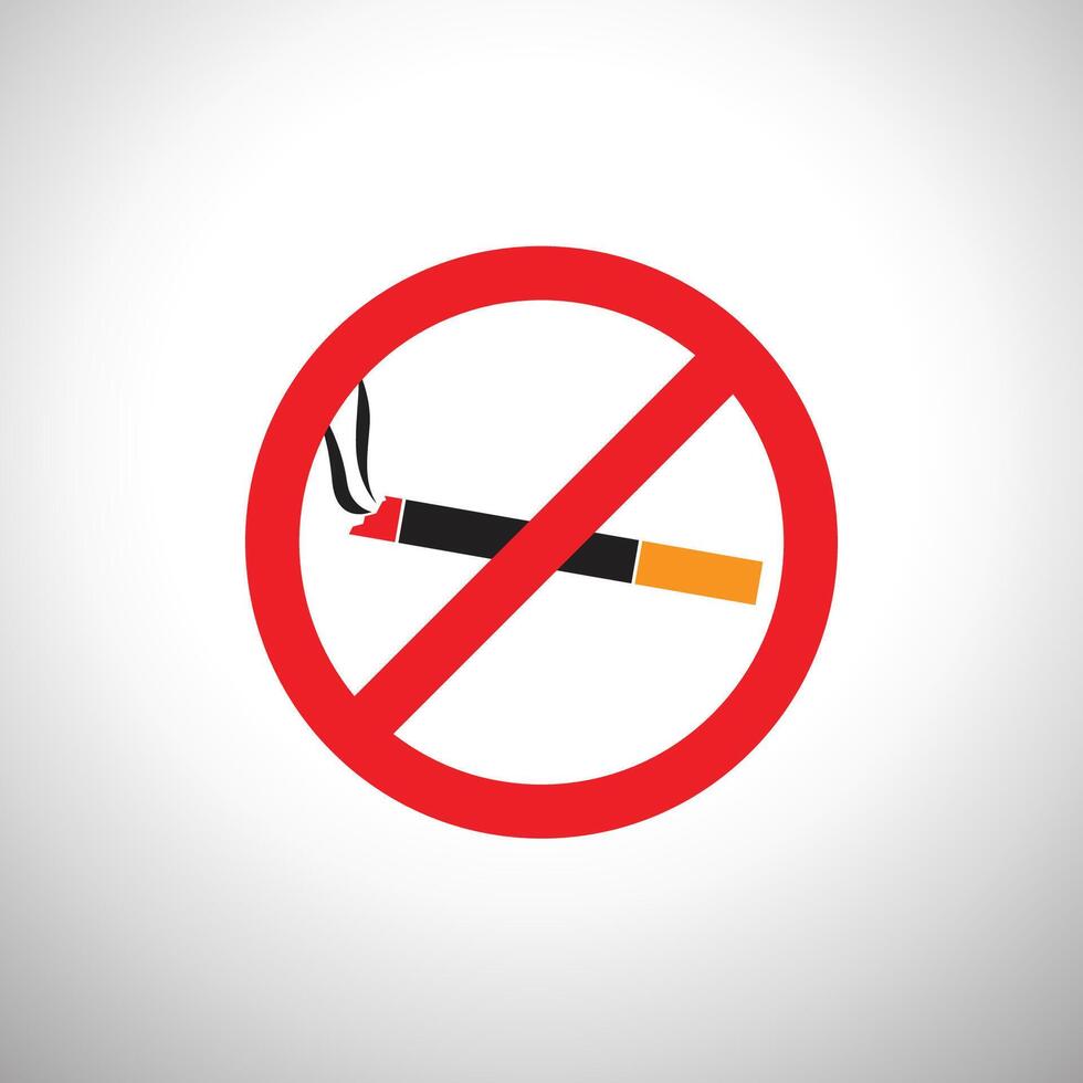 No smoking sign Stop cigarette symbol vector