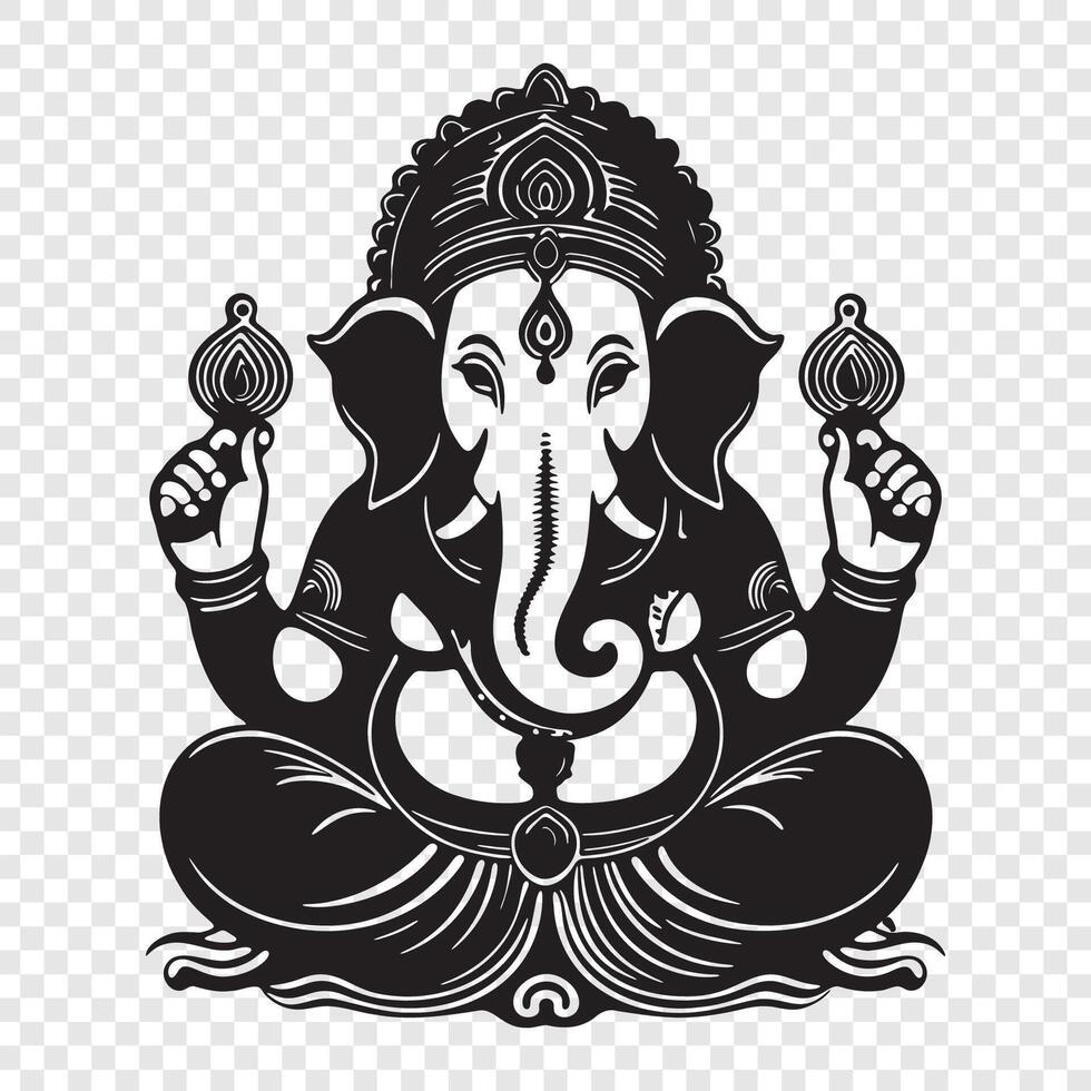 Lord ganesha on sitting position vector