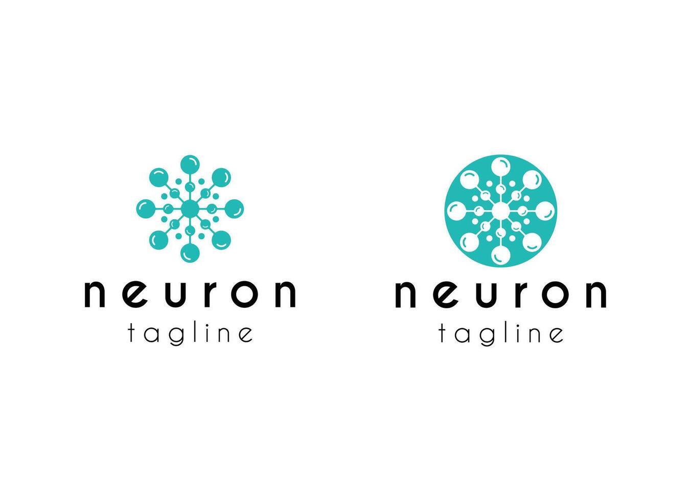 Abstract Neuron logo design template vector