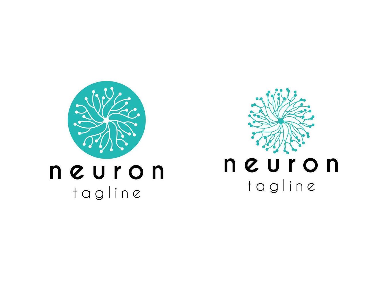 Abstract Neuron logo template illustration vector