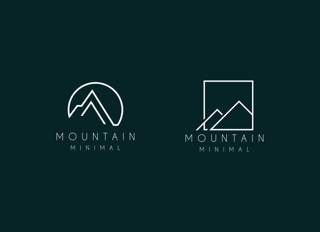 Luxury and minimalist mountain logo design vector
