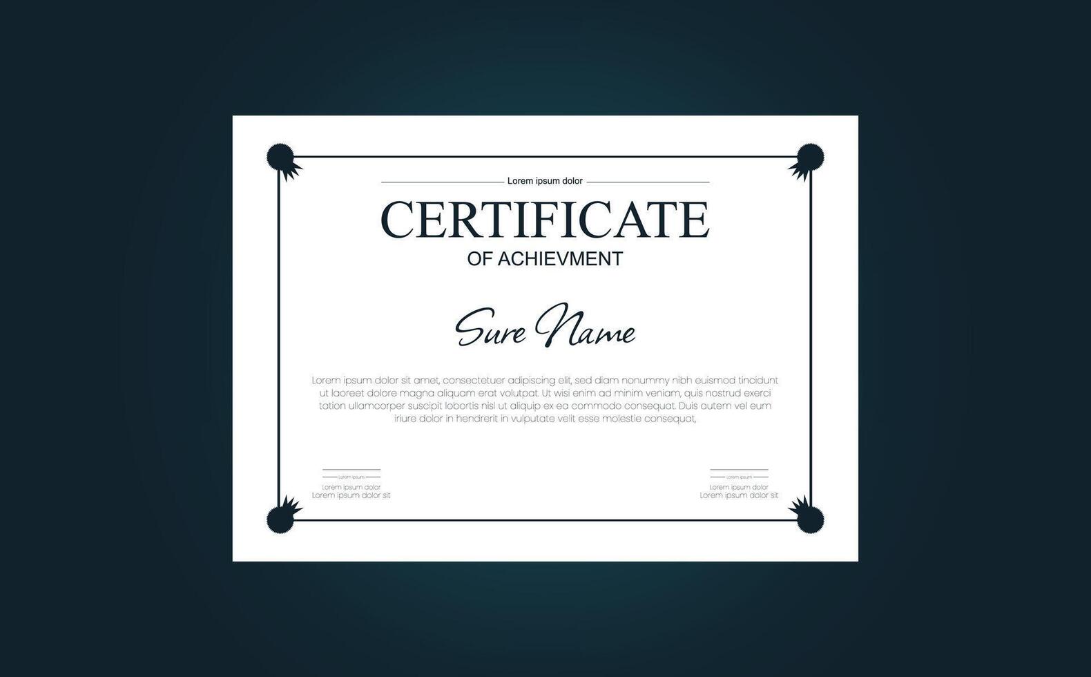 Certificate of Recognition in Teaching Certificate design templet vector