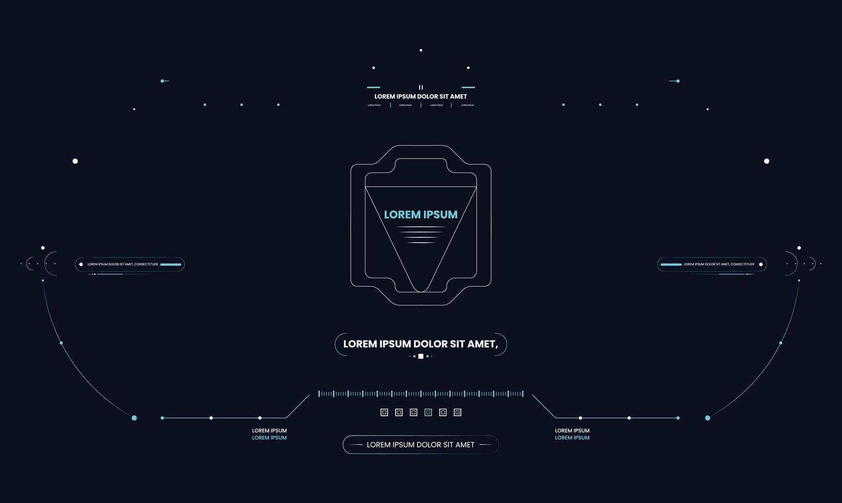 Smart City Traffic Control Panel Sci fi HUD Interface templet design vector