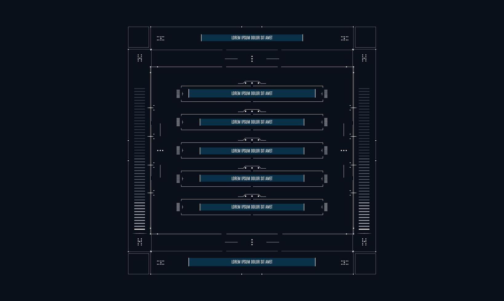 A blueprint for a computer screen with a blue background vector