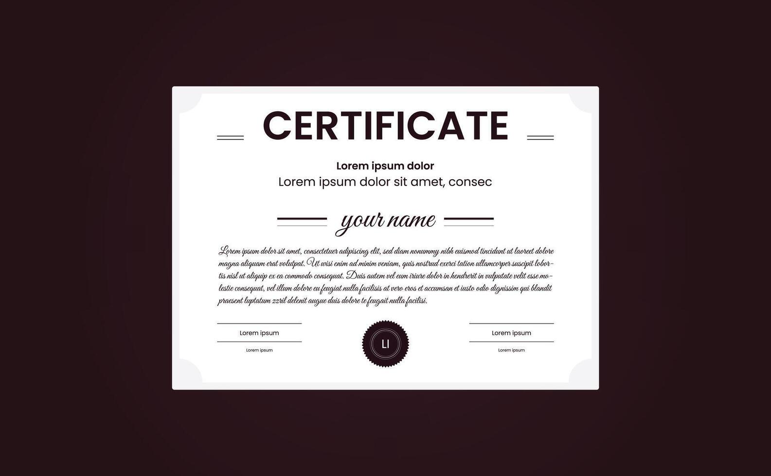 Certificate of Completion in Leadership design templet vector