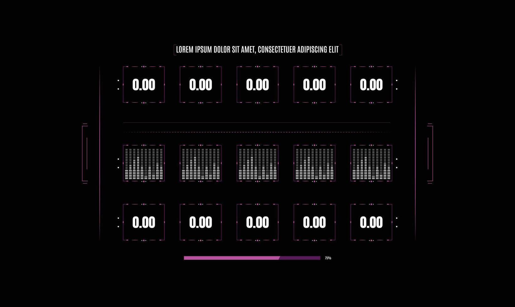 Advanced Space Exploration Interface Sci fi HUD Interface templet design vector