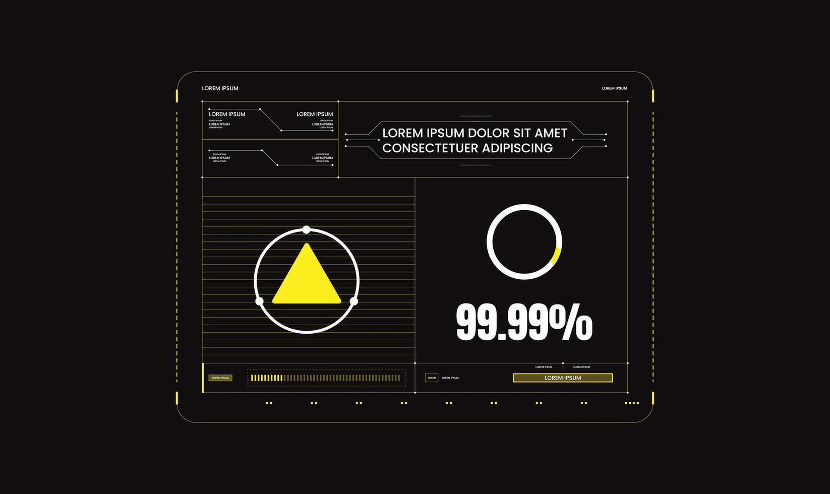 Cyber Security Threat Detection Sci fi HUD Interface templet design vector