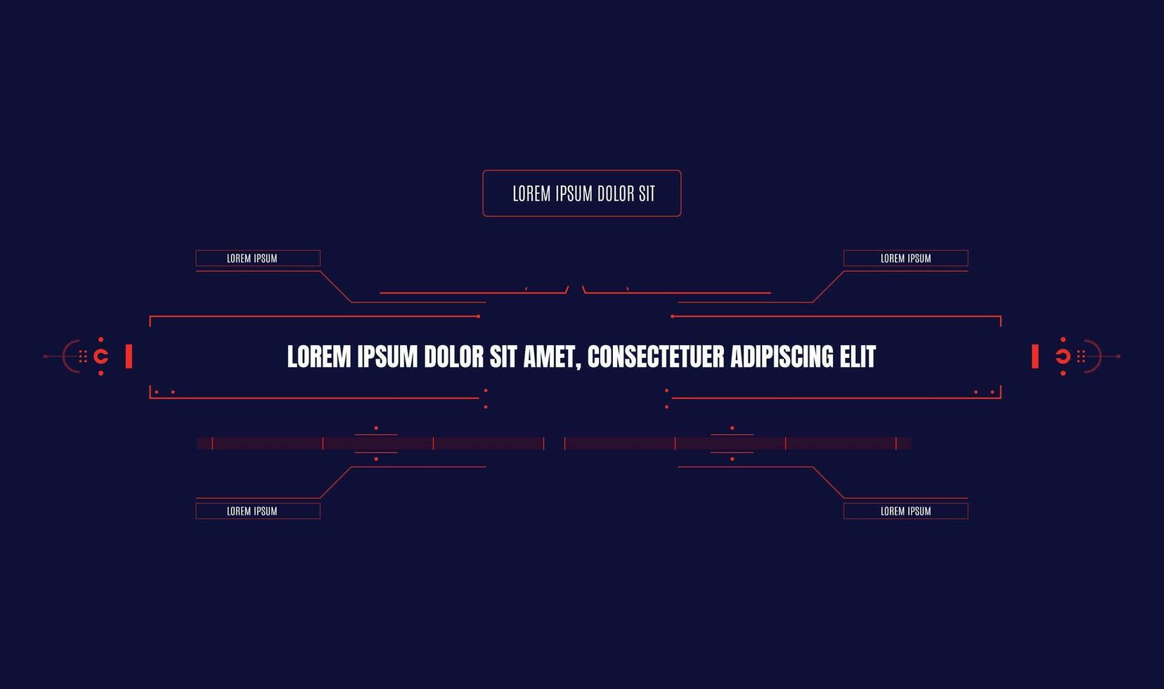 Covert Operations Reconnaissance Display Sci fi HUD Interface templet design vector