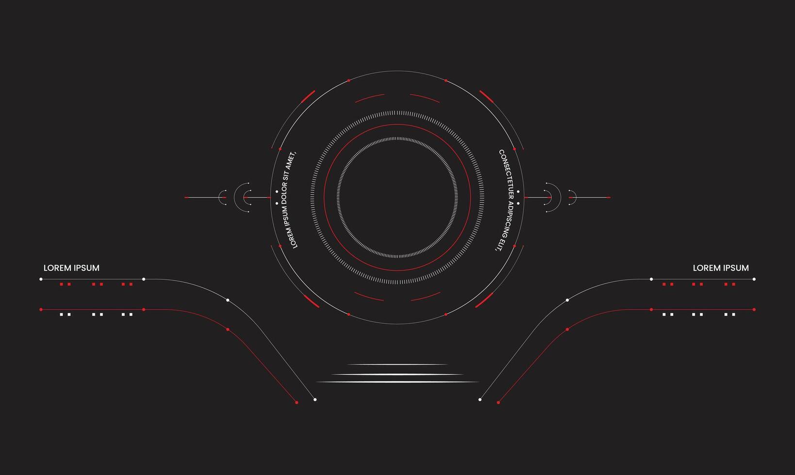 Integrated Drone Control Command Center Sci fi HUD Interface templet design vector