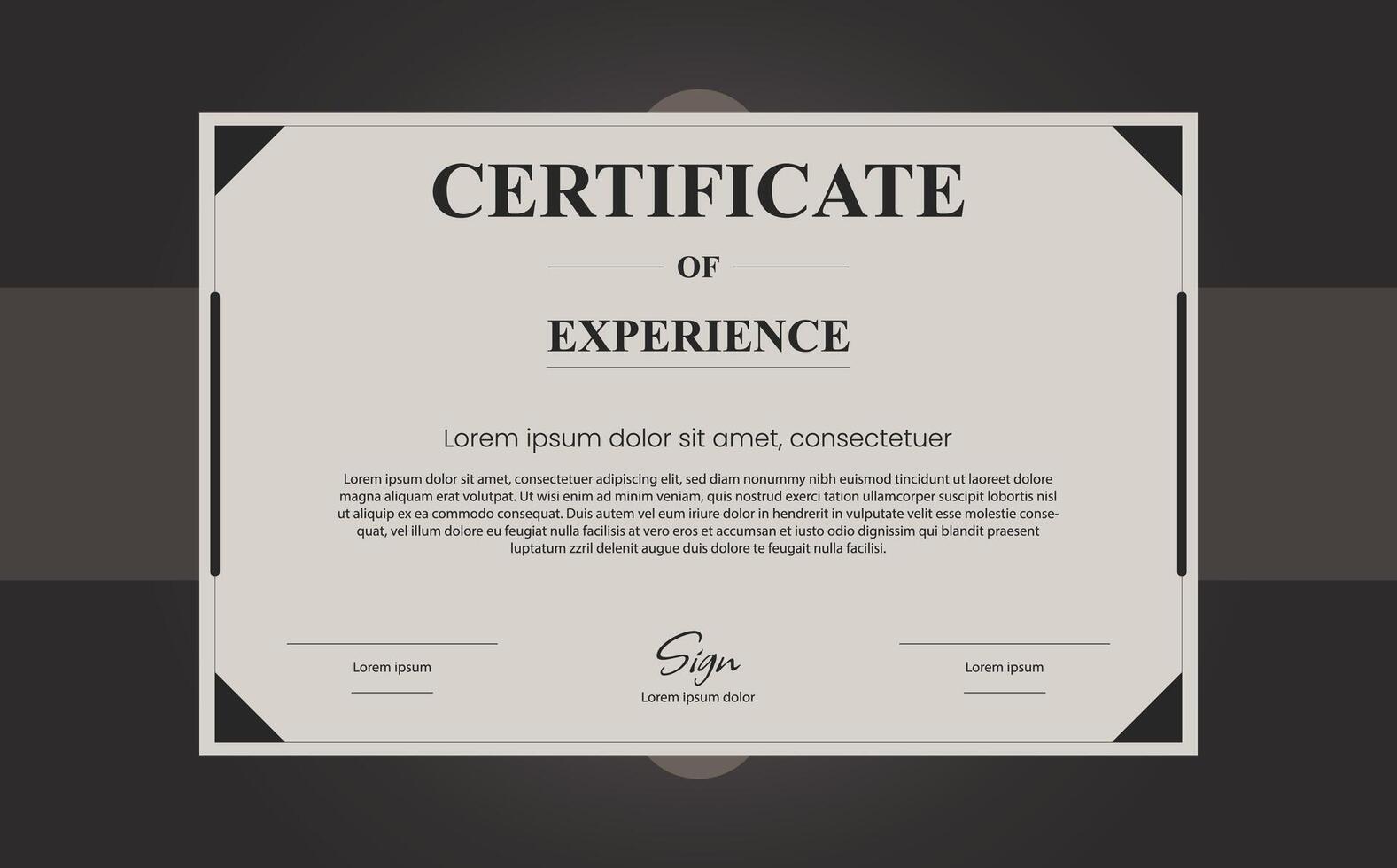 Certificate Design Excellence design templet vector