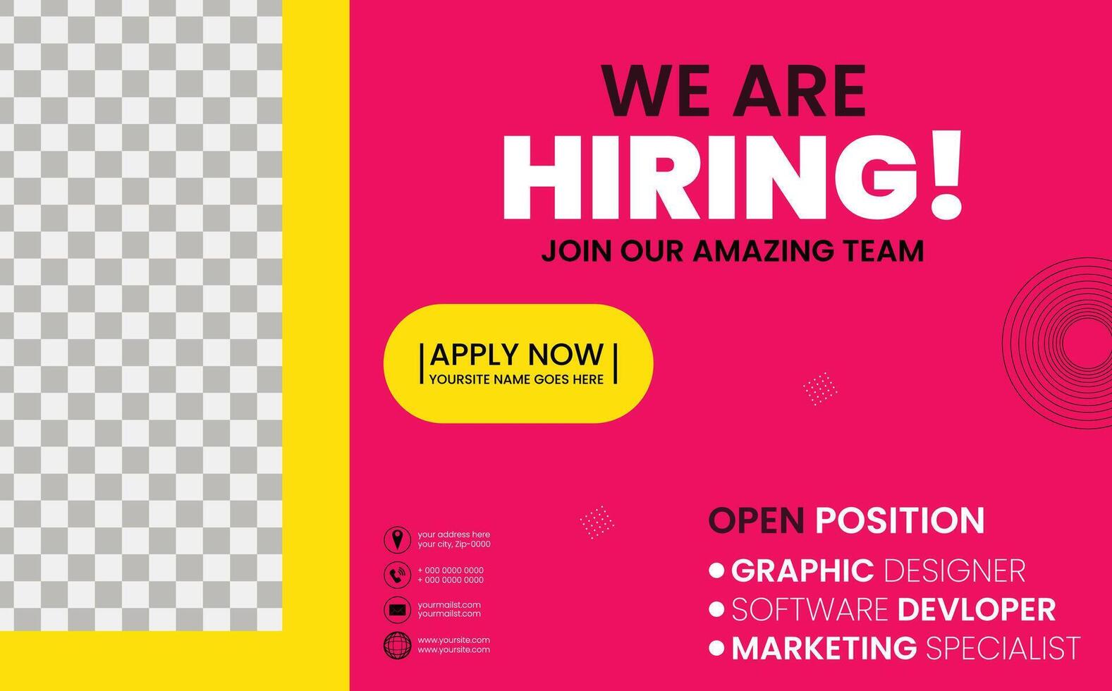 We Are Hiring Be a Part of Our Success vector