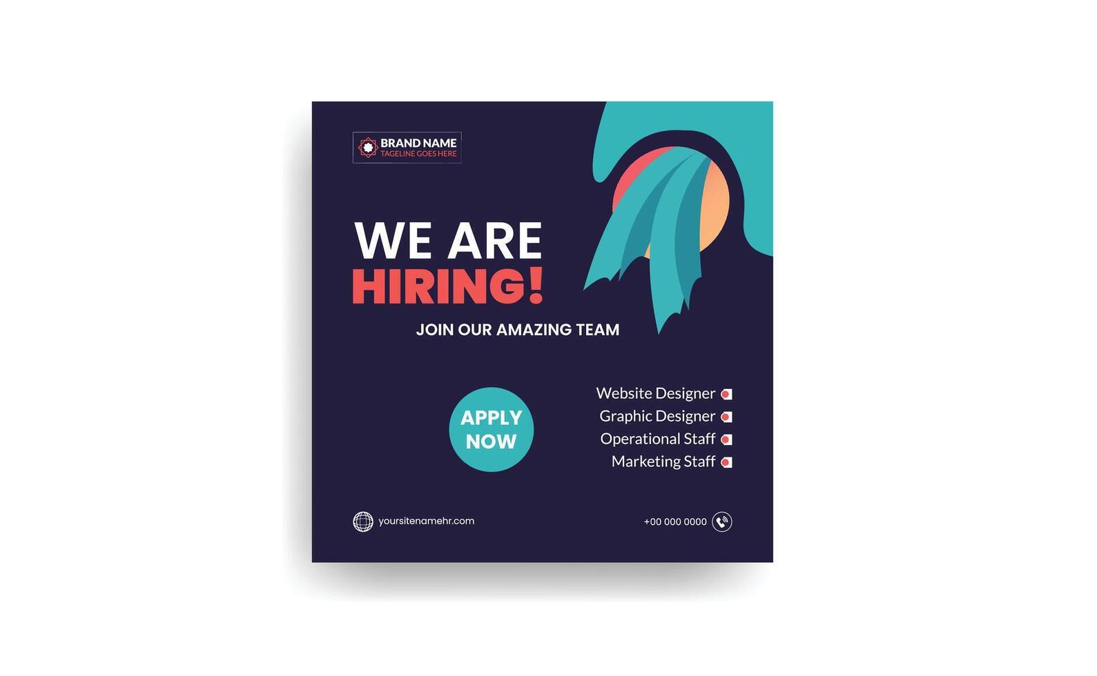 the Next Step in Your Career We Are Hiring vector