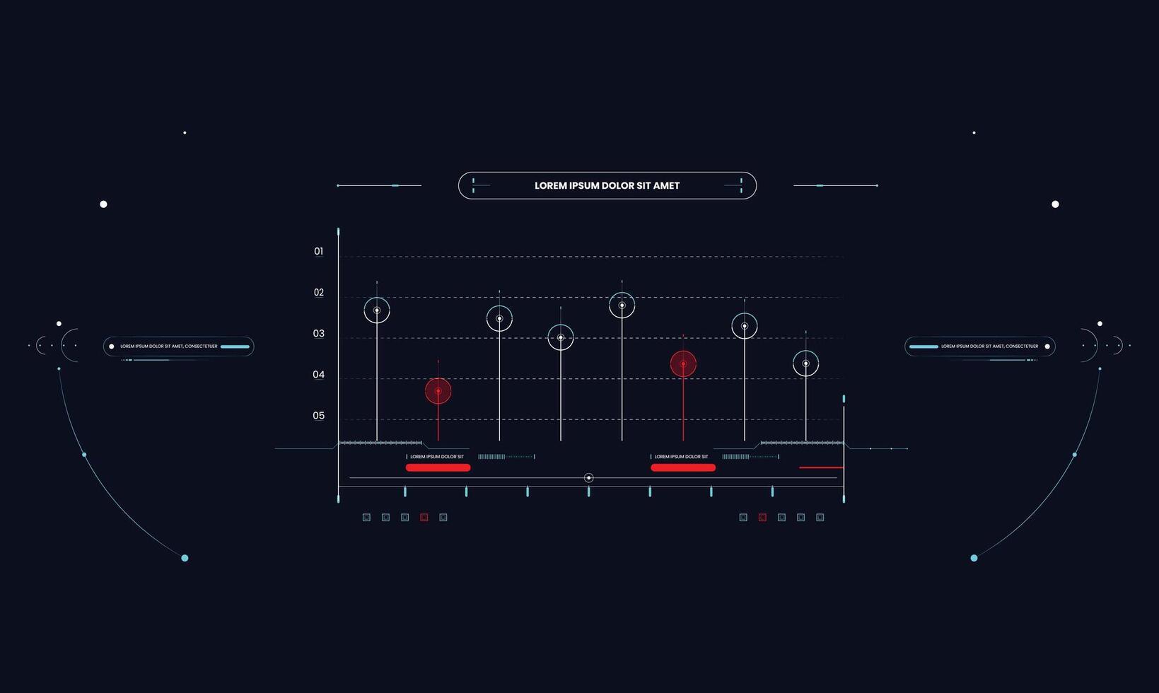 Intelligent Vehicle Performance Dashboard Sci fi HUD Interface templet design vector
