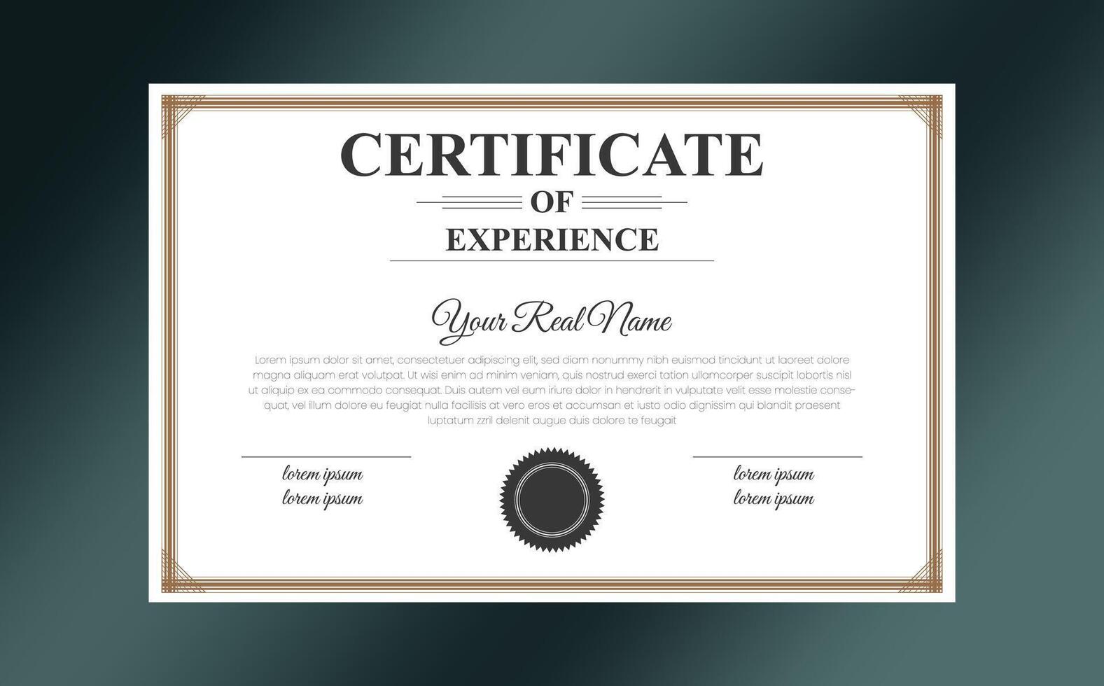 Recognition for Exceptional Sales Performance Certificate design templet vector