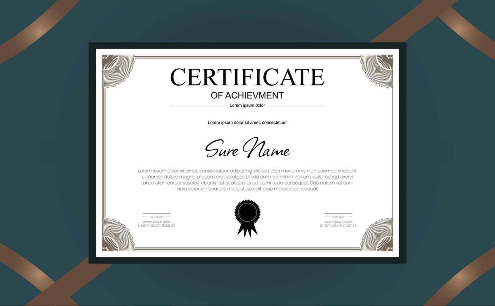 Recognition for Outstanding Leadership Qualities design templet vector