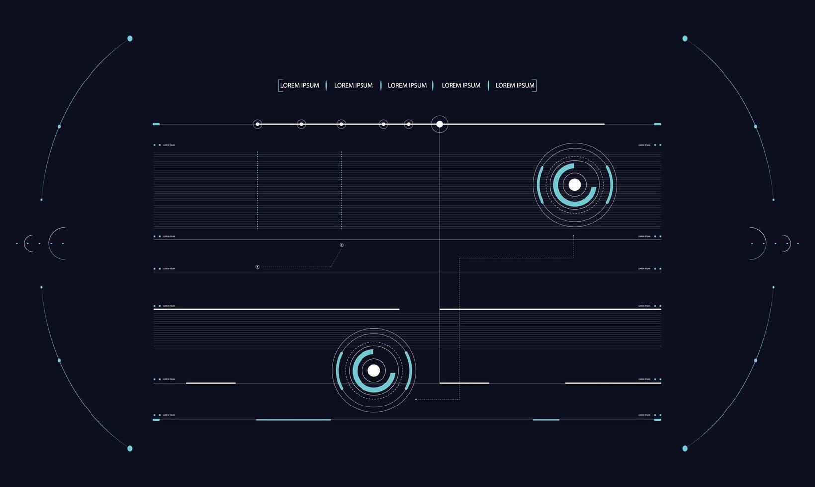 Environmental Hazard Monitoring HUD Sci fi HUD Interface templet design vector