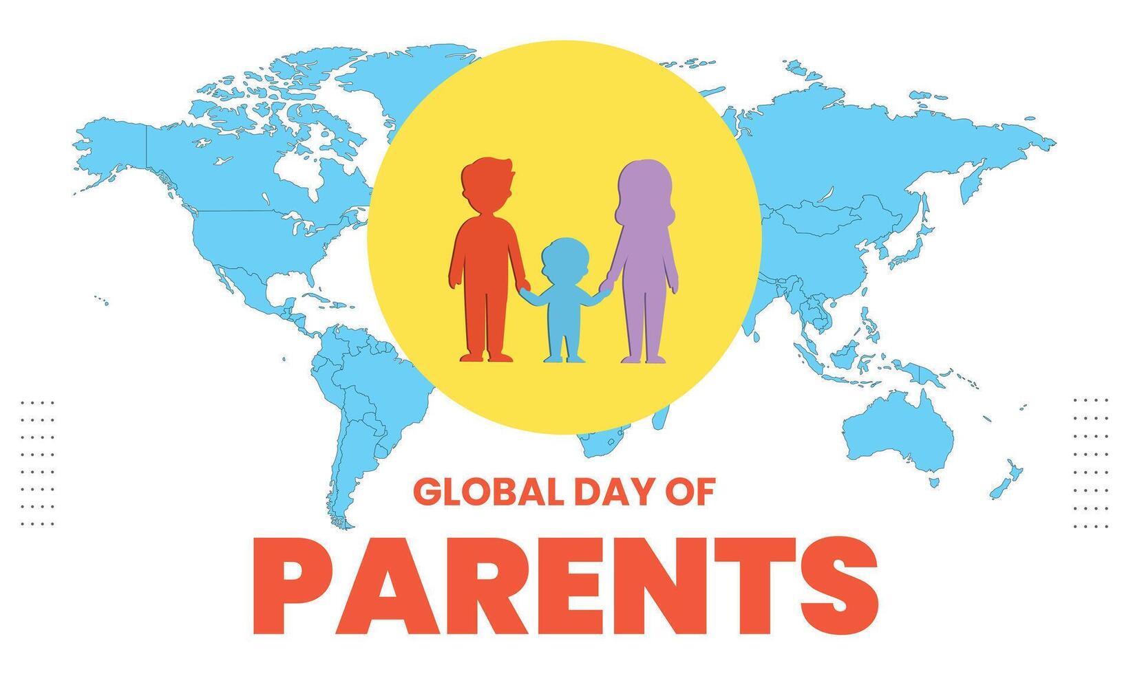 Global day of parents design templet vector