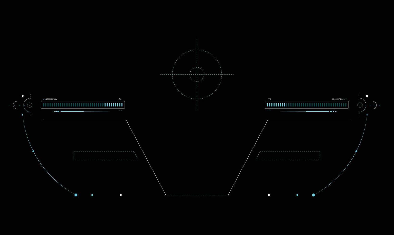 Emergency Response Monitoring Hub Sci fi HUD Interface templet design vector