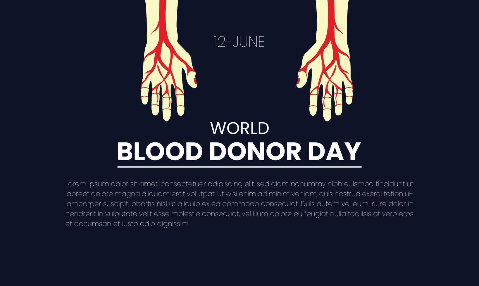 Be a Hero Donate Blood, social media banner world blood donor day templet vector