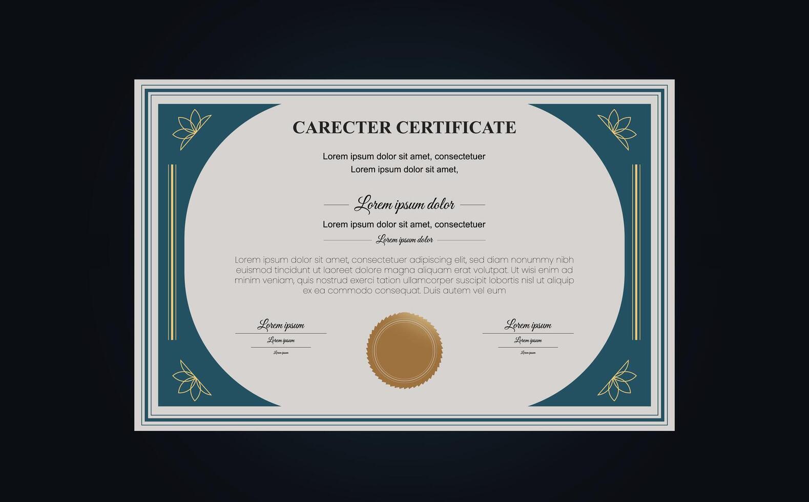 Recognition for Outstanding Customer Service Certificate design templet vector