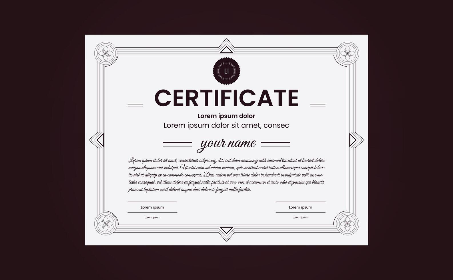 Certificate of Excellence in Innovation design templet vector