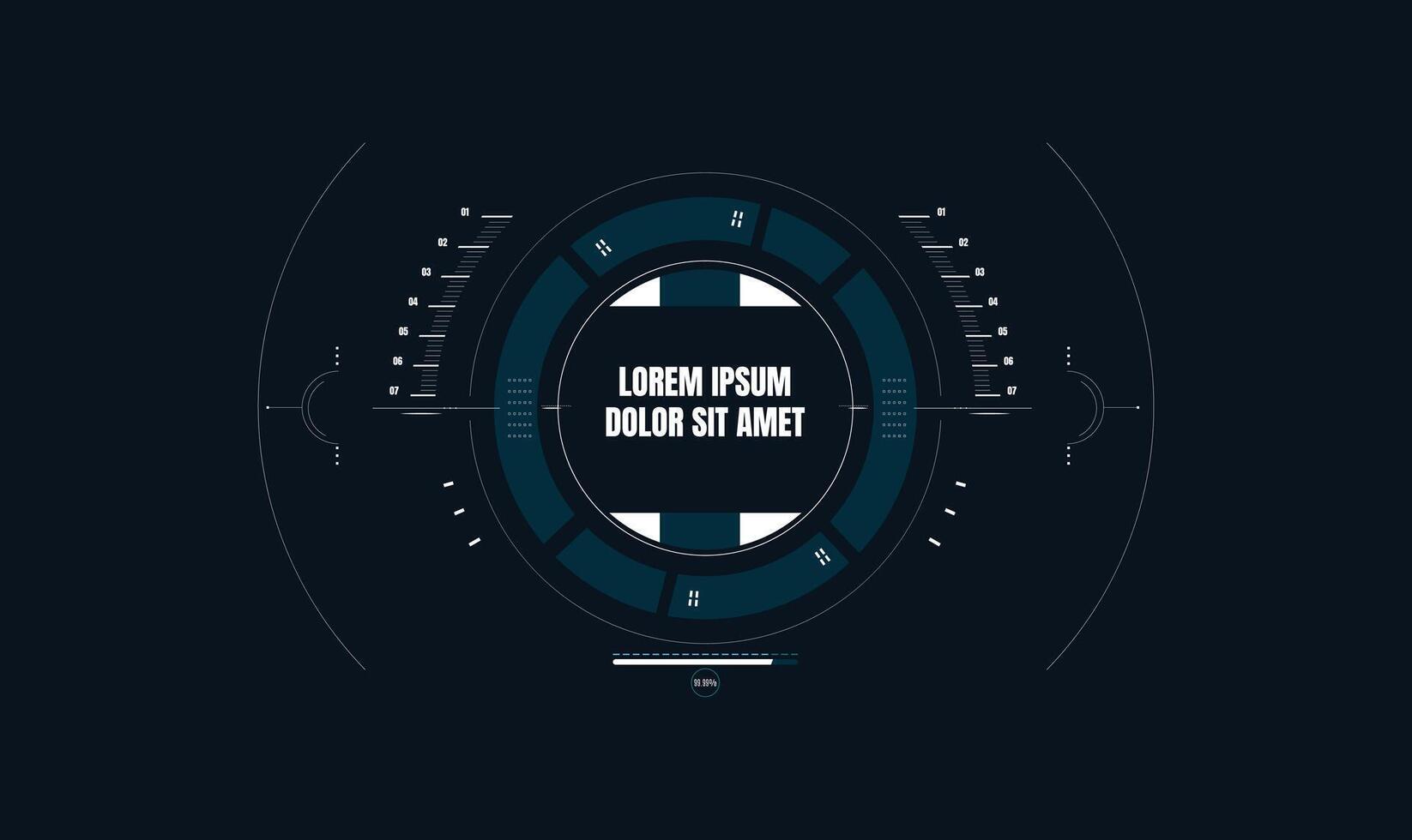 HUD Interface Tactical Combat Operations Interface templet design vector