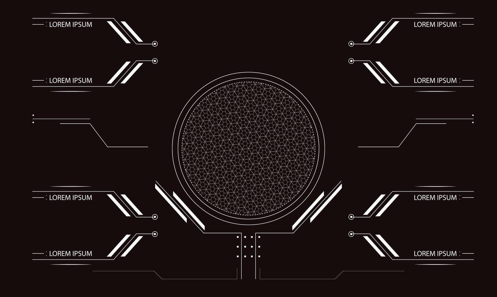 Mission Control Command Dashboard Sci fi HUD Interface templet design vector
