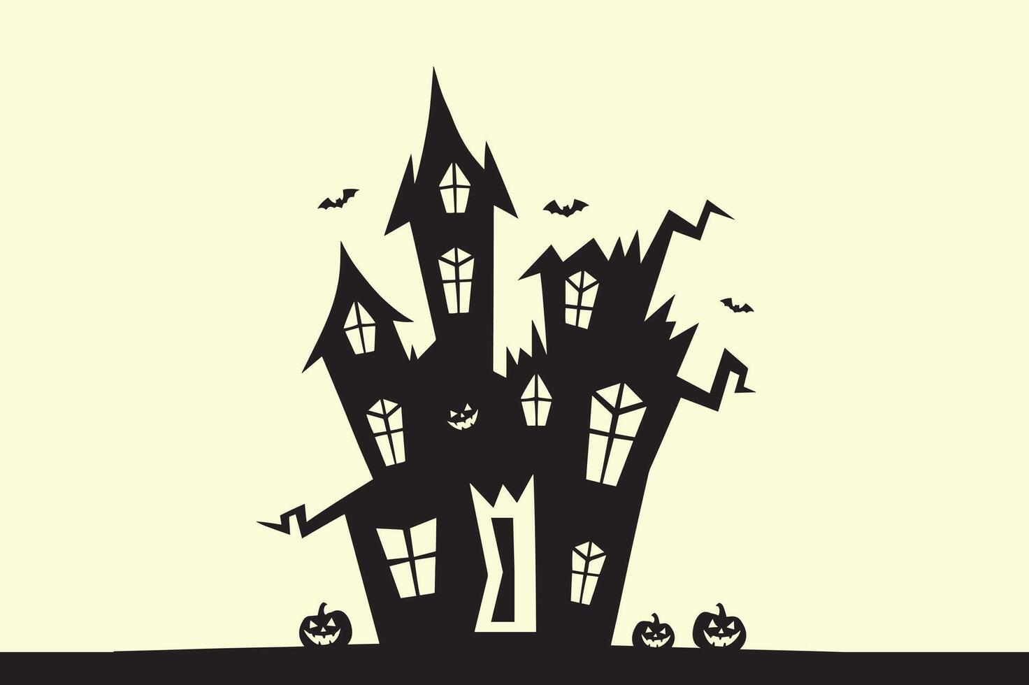 Scary Haunted House Vectors Design for Halloween Event