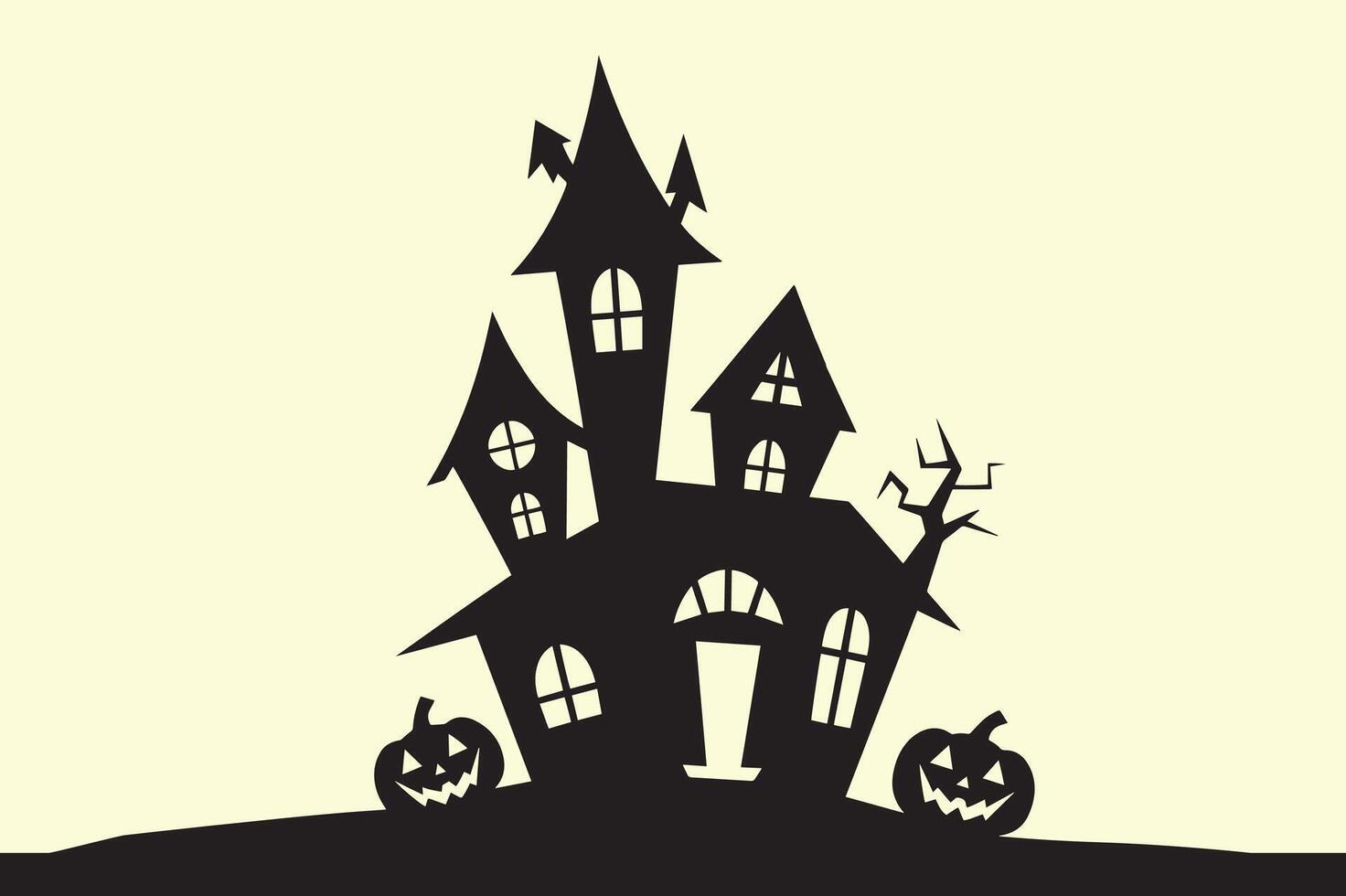 Creepy Haunted House Design for Halloween vector